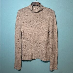Madewell Speckled Gray  mock Turtleneck Sweater